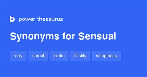 sensual thesaurus